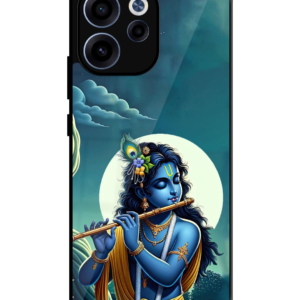 Krishna’s Divine Flute Glossy Metal Phone Cover for Oppo Reno 15c (5G)